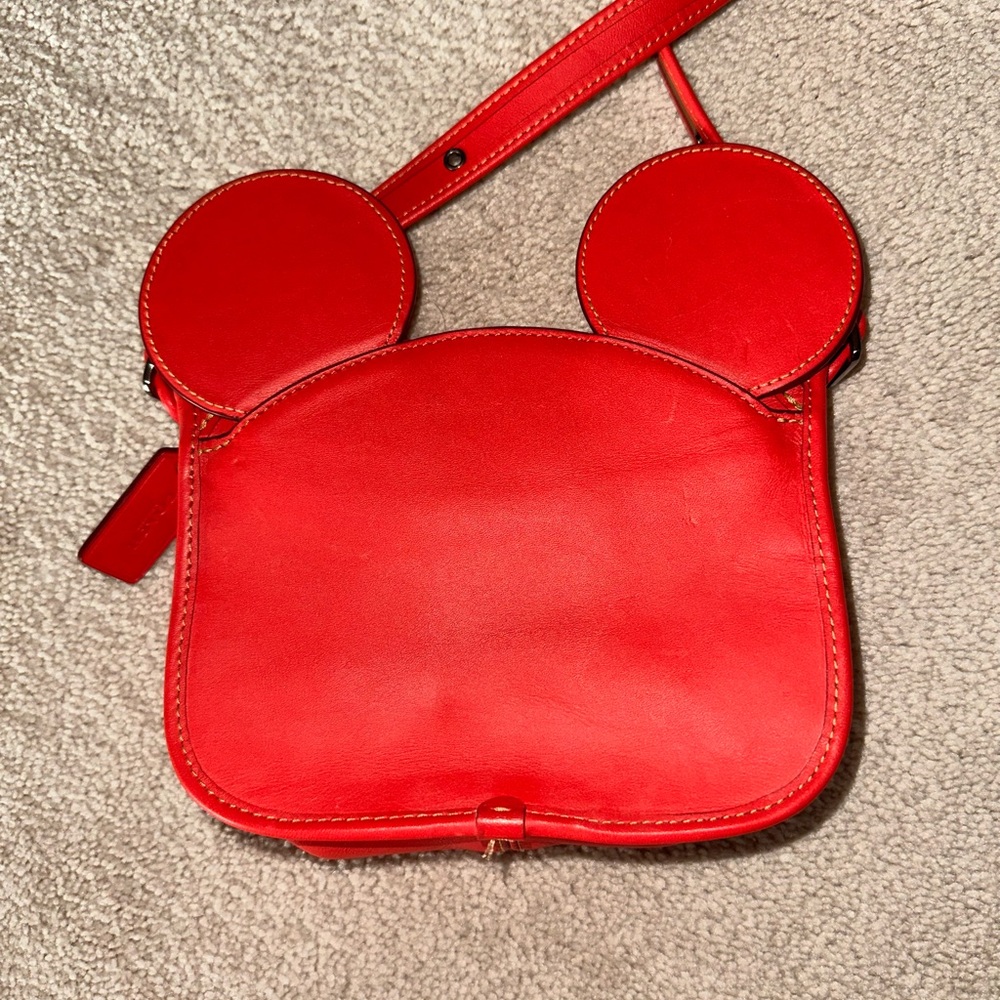 Red Mouse Ear Coach Crossbody Bag